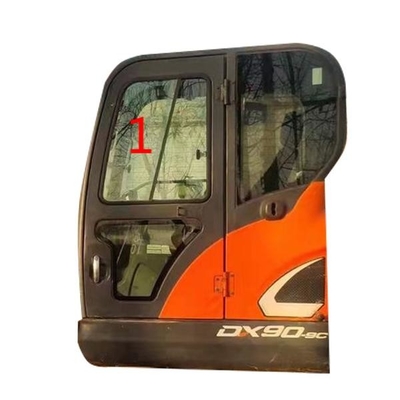 DX70 DX90-9C Kabin Excavator Sisi Kiri Kaca Posisi Miring NO.1 Kaca Depan