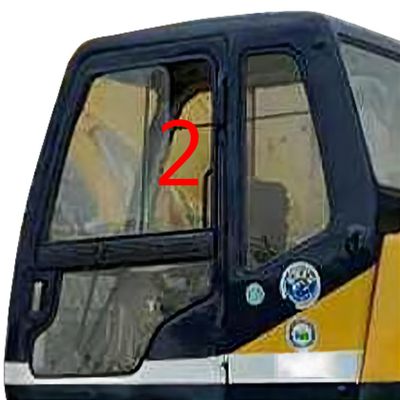 Sisi Kiri Posisi Lurus Kaca Excavator Kobelco Tebal 5mm Posisi NO.2
