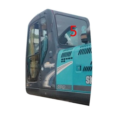 SK-6 SK-8 SK230-6 KOBELCO Kaca Excavator Pintu Kiri Posisi Sisi Belakang NO.5 Kaca Tempered Kaca Depan