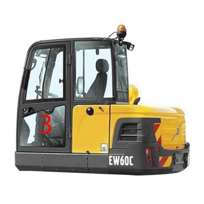 EC60C EC60 Excavator Cab Kaca VOLVO Pintu Kiri Posisi Bawah NO.3