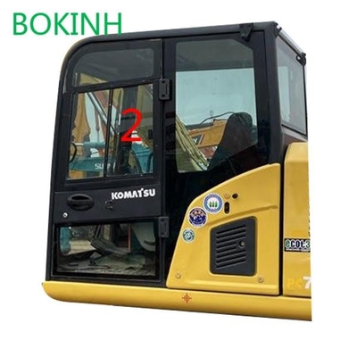 PC60-8 PC70-8 Kaca Kabin Excavator Tempered Kiri Untuk Penggantian Kaca Depan Komatsu