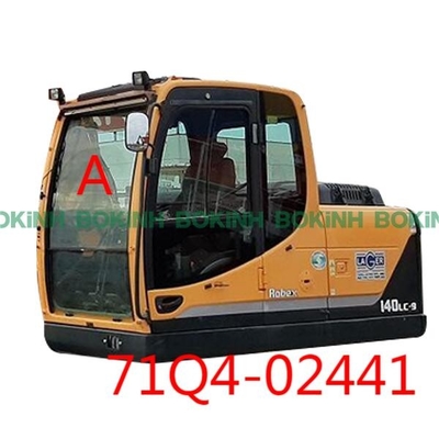 71Q4-02441 HYUNDAI Excavator Cab Kaca Depan Atas Posisi Kaca Depan