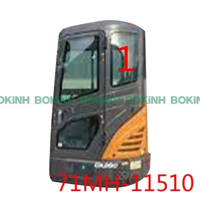 71MH-11510 HYUNDAI Kaca Depan Excavator Cab Window Sisi Kiri Posisi Atas NO.1 Tempered