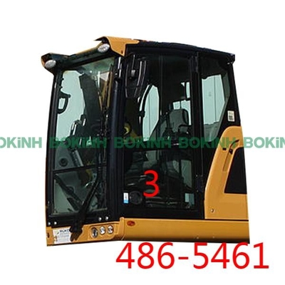 486-5461 CATERPILLAR Kaca Kabin Pintu Kiri Posisi Bawah Kaca Tempered NO.3