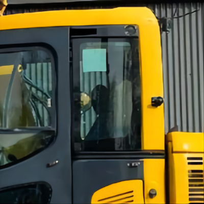 22B-54-28341 Kabin Excavator KOMATSU Kaca Tempered Pintu Kiri Posisi Belakang NO.4