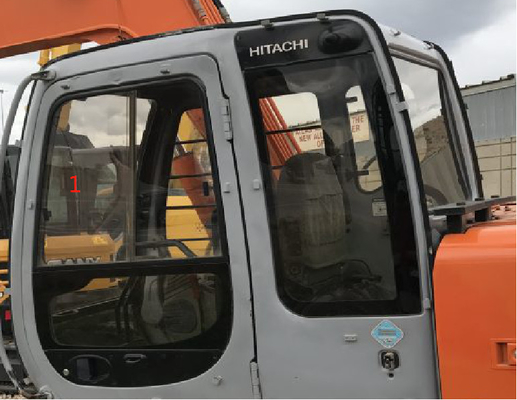 4457141 HITACHI Excavator Cab Window Kaca Tempered Posisi Sisi Kanan No.7