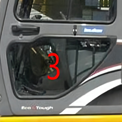 Kabin Excavator KATO Kaca Pintu Kiri Posisi Bawah NO.3 OEM