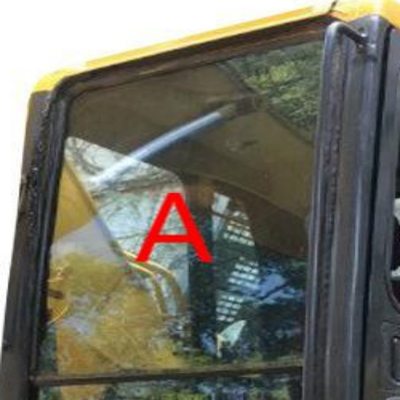 Tanpa Lubang KOMATSU Cab Kaca Excavator Kaca Depan Kaca Depan