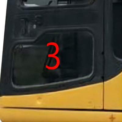 Kabin Excavator ISO Kabin KOMATSU Kaca Pintu Kiri Posisi Bawah NO.3