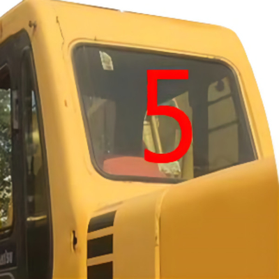 580mm Tinggi 5mm Tebal KOMATSU Cab Kaca Sisi Belakang NO.5