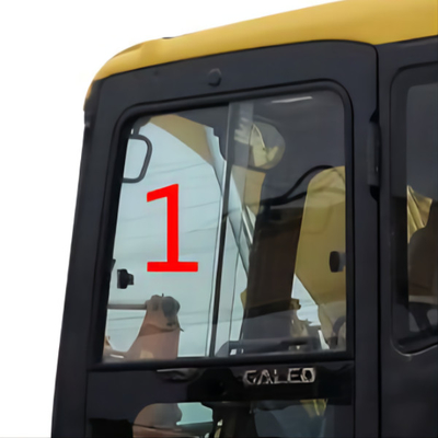 Kaca Kabin Daewoo KOMATSU Posisi Sisi Kiri Miring NO.1 Tebal 5mm