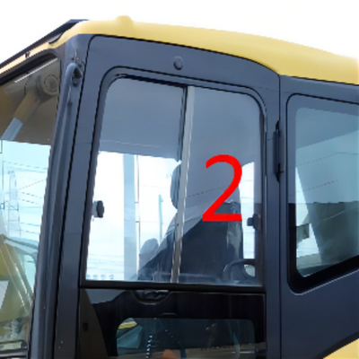 Kaca Kabin Excavator KOMATSU Tahan Lentur Posisi Sisi Kiri Lurus NO.2
