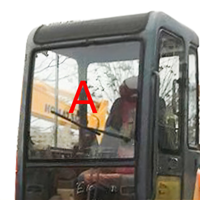 DAEWOO DH55 Excavator Cab Kaca Depan Posisi Tebal 5mm