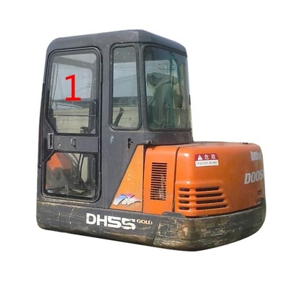 Sisi Kiri DAEWOO DH55 Volvo Excavator Kaca Depan Tebal 5mm