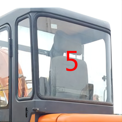 Kaca Kabin Excavator Putih DAEWOO DH55 Posisi Sisi Belakang NO.5