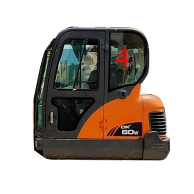 DX60-9 DX70 DOOSAN Kaca Pintu Kiri Posisi Belakang NO.4