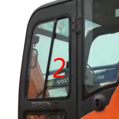 DX60W DX90-9C DOOSAN Kaca Sisi Kiri Posisi Lurus NO.2 Kaca Kabin Excavator Tempered