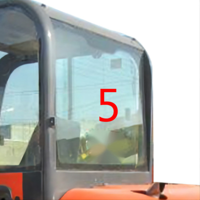OEM DOOSAN Mesin Konstruksi Kaca Kabin Posisi Sisi Belakang NO.5