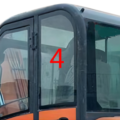 Kaca Kabin DOOSAN DH55 Untuk Penggali Hijau Posisi Belakang Pintu Kiri NO.4