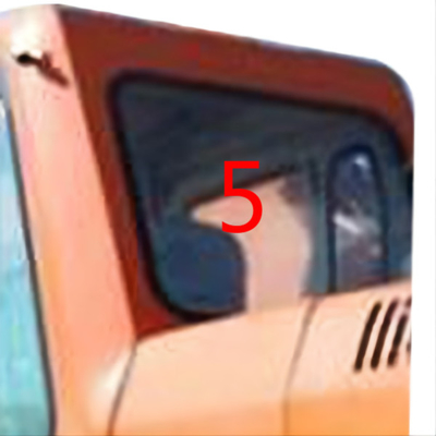 DH215-9 Kabin Excavator DOOSAN Kaca Tempered Penggantian Jendela Sisi Belakang