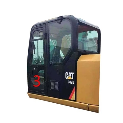 Kaca Kabin CATERPILLAR Tahan Bending Untuk Penggali Pintu Kiri OEM Posisi Bawah NO.3