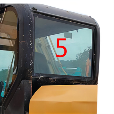 Kabin Excavator CATERPILLAR Kabin Kaca Posisi Sisi Belakang NO.5 Kaca Tempered Kaca Depan