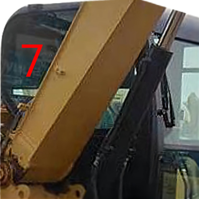Sisi Kanan CATERPILLAR Cab Glass White Digger Window Replacement