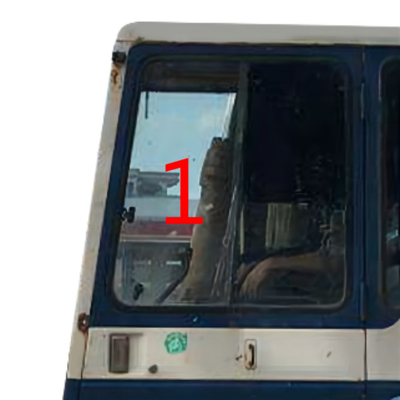 Kekuatan Dampak Tinggi KOMATSU Cab Kaca Kiri Penggantian Jendela Pintu Excavator