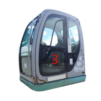 OEM KOBELCO Excavator Kaca Pintu Kiri Posisi Bawah NO.3 Penggantian Kaca Depan Hijau
