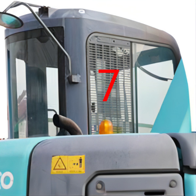 Posisi Sisi Kanan No.7 Kaca Depan Kaca Excavator KOBELCO