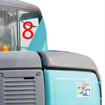 Kaca Kabin Excavator Tahan Suhu KOBELCO Posisi Sisi Kanan NO.8