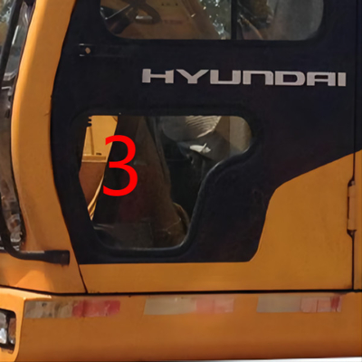Kaca Jendela DOT Excavator Pintu Kiri Posisi Bawah Kaca Depan NO.3