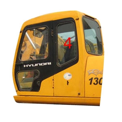 HYUNDAI Excavator Kaca Tempered Penggantian Jendela Pintu Kiri Posisi Belakang NO.4