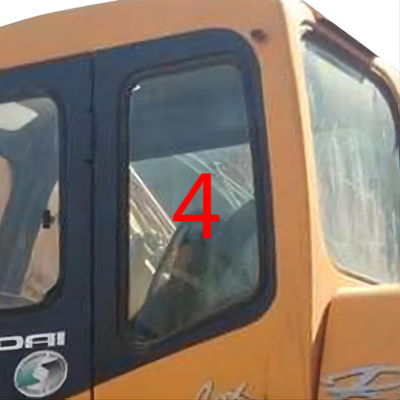 HYUNDAI Excavator Kaca Tempered Penggantian Jendela Pintu Kiri Posisi Belakang NO.4