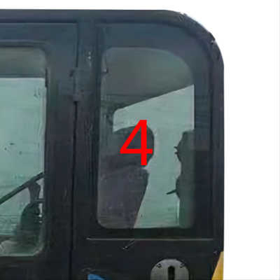 Kaca Kabin Kaca Depan Untuk Penggali Pintu Kiri Posisi Sisi Belakang NO.4