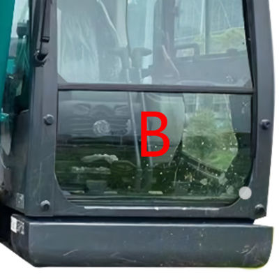 5mm Excavator Kaca Depan Pengganti Kaca Tempered Hijau Untuk Kaca Depan