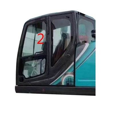 Kaca Tempered Kaca Depan Sisi Kiri 4mm Kaca Kabin Excavator KOBELCO