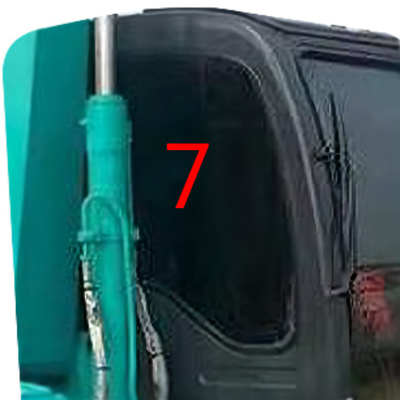 KOBELCO Excavator Cabin Digger Glass Penggantian Kaca Depan Kaca Tempered Besar