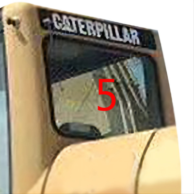 E320 CATERPILLAR Kabin Kaca Sunroof Posisi Sisi Belakang NO.5
