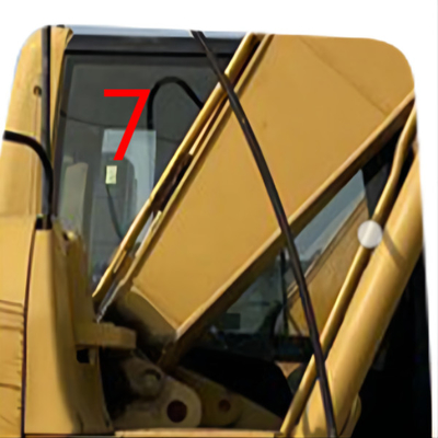 Penggantian Kaca Depan Excavator Putih E320D Tempered