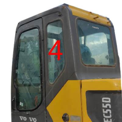 EW55C VOLVO Kaca Depan Kaca Jendela Pintu Kiri Posisi Belakang NO.4