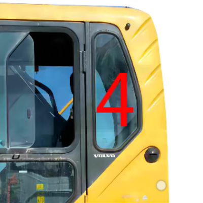 EC360B VOLVO Mini Digger Kaca Pengganti Kaca Depan Kiri Belakang Sisi Posisi No.4