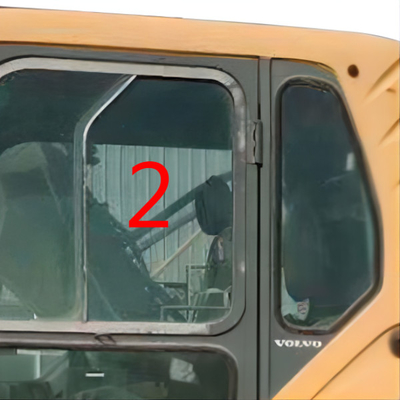 EC210B Excavator Door Window Penggantian Posisi Pintu Kiri No.2 Kaca Tempered Kustom