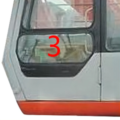 Kaca Penggali Mini 5mm Pengganti HITACHI Excavator Cab Glass