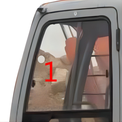 5mm Tempered Excavator Kaca Depan Penggantian Posisi Pintu Kiri NO.1