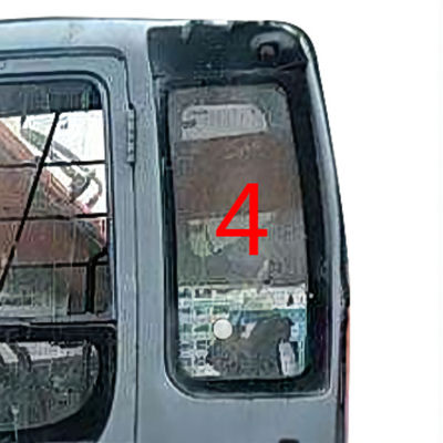 Excavator Kaca Tempered Penggantian Jendela Pintu Kiri Posisi Belakang NO.4