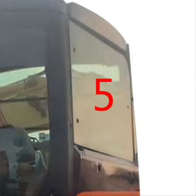 Kekuatan Dampak Tinggi HITACHI Excavator Glass 5mm Penggantian Jendela Sisi Belakang