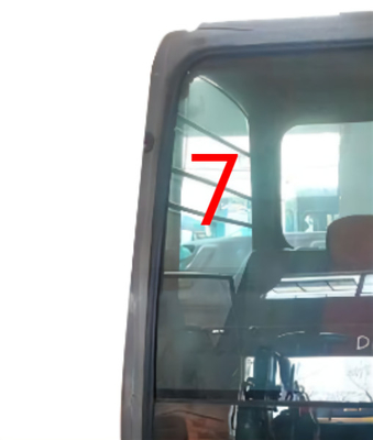 Stabilitas Termal Yang Baik Kaca Kabin Excavator Sisi Kanan Kaca Tempered Besar