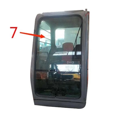Stabilitas Termal Yang Baik Kaca Kabin Excavator Sisi Kanan Kaca Tempered Besar
