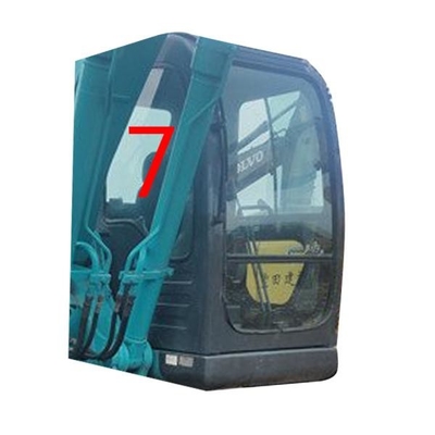SK-6 SK-8 SK230-6 KOBELCO Kaca Excavator Posisi Sisi Kanan NO.7 Kaca Tempered Kaca Depan